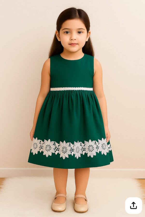 Blossom Elegance – Floral Lace Frock for Little Princesses
