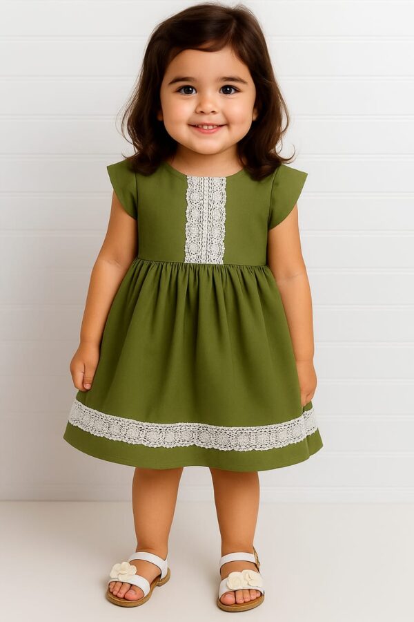 Royal Bloom - Elegant Lace Frock for Little Girls